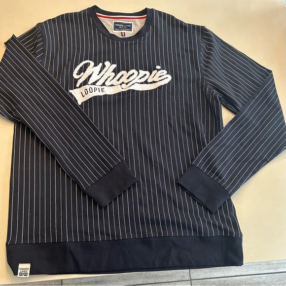 Whoopie Loopie Mens Navy and White Crewneck Sweatshirt, Size XL - Picture 2 of 9
